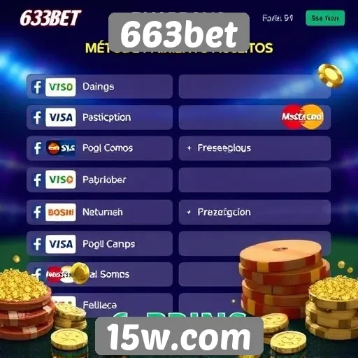 Métodos de pagamento aceitos no site 663bet